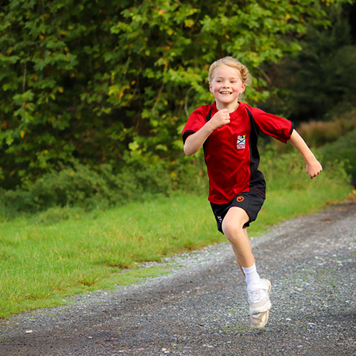 Prep pupil running